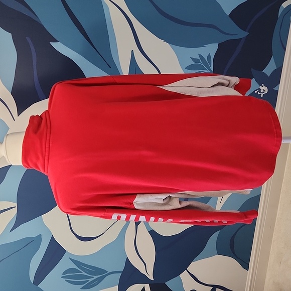PINK VS red and grey pullover sweatshirt size Medium - Picture 6 of 7